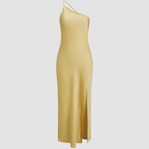 Commense Moonlight Open Back Satin Slit Long Dress (new with tag)